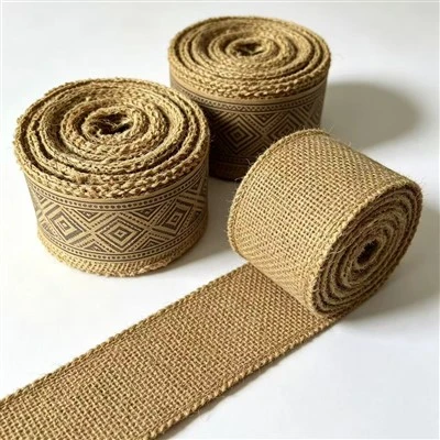 Fita decorativa de juta de 6 cm * 10yd